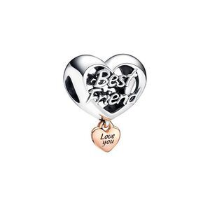 Pandora Moments Silver & 14K Rose Gold Plated Charm
